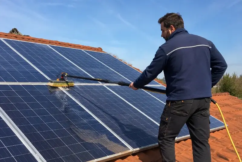 Nettoyage et entretien de panneaux solaires à Buziet